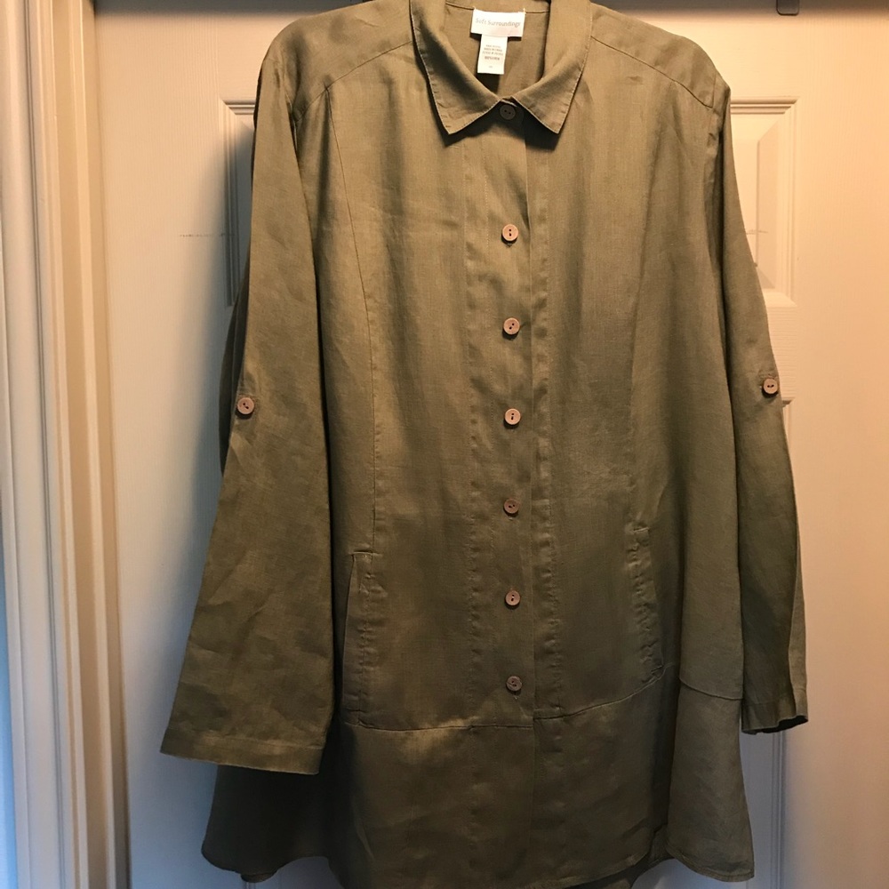 Soft Surroundings linen jacket